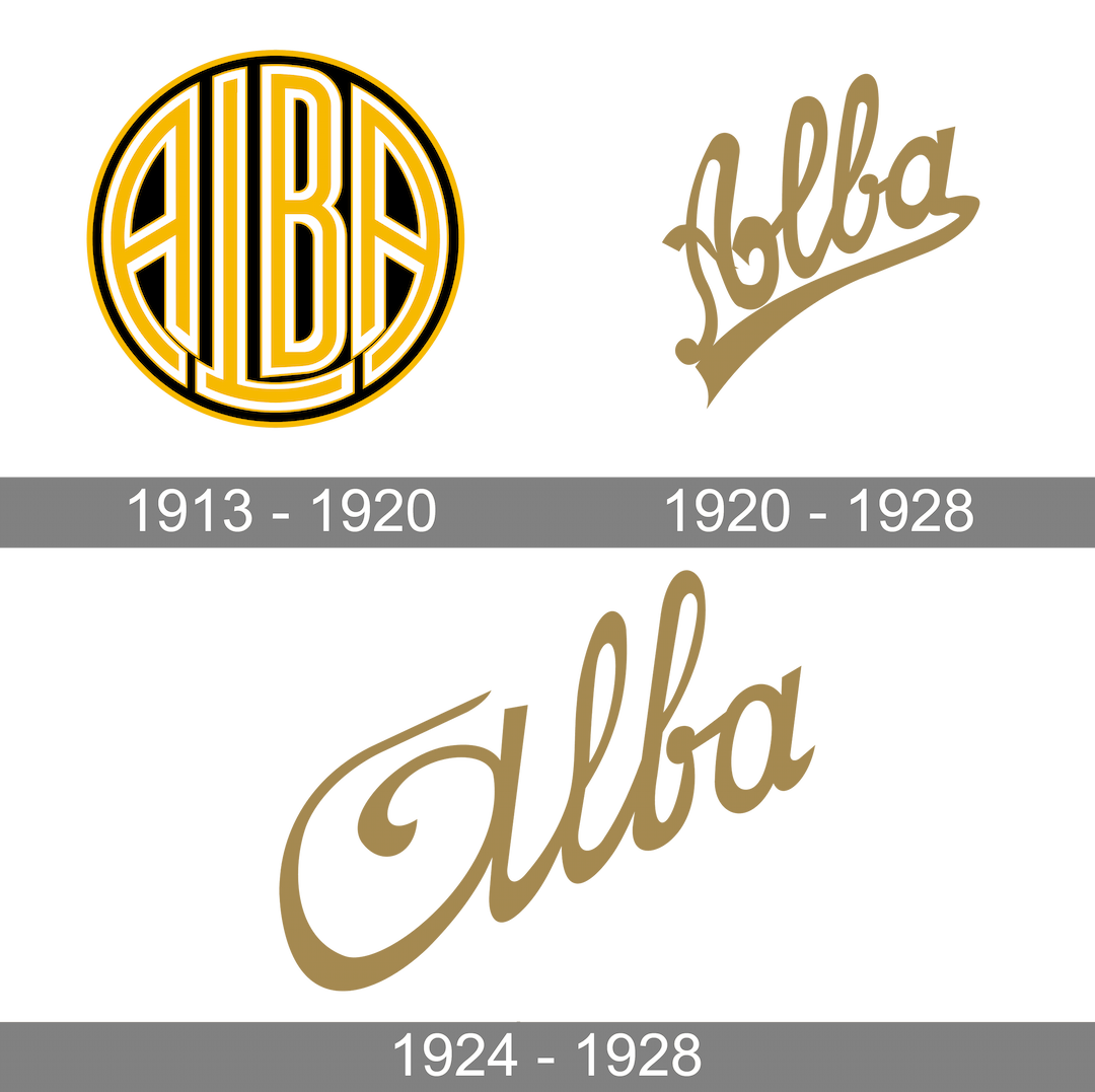 automobiles alba history logo